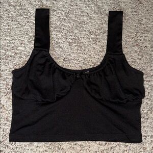Divided Black Tank Top